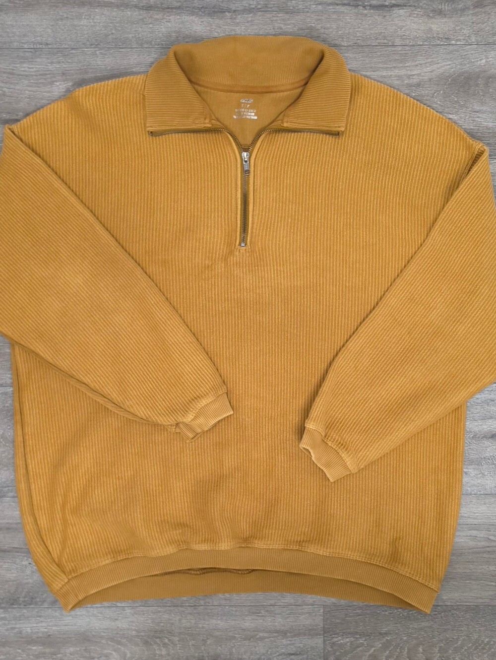 Women's Aerie Oversized Ribbed 1/4 Zip Pullover-Size Small - Picture 2 of 4